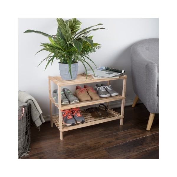 Hastings Home Hastings Home 3-Tier, 9 Pair Wooden Shoe Rack 311179TRE - main